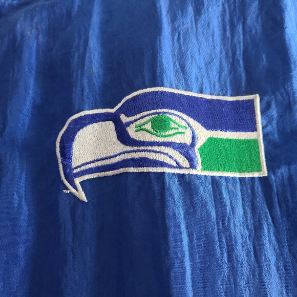 Vintage Seattle Seahawks Starter Pro Line Men’s Full Snap Bomber Jacket Size L - Picture 4 of 16